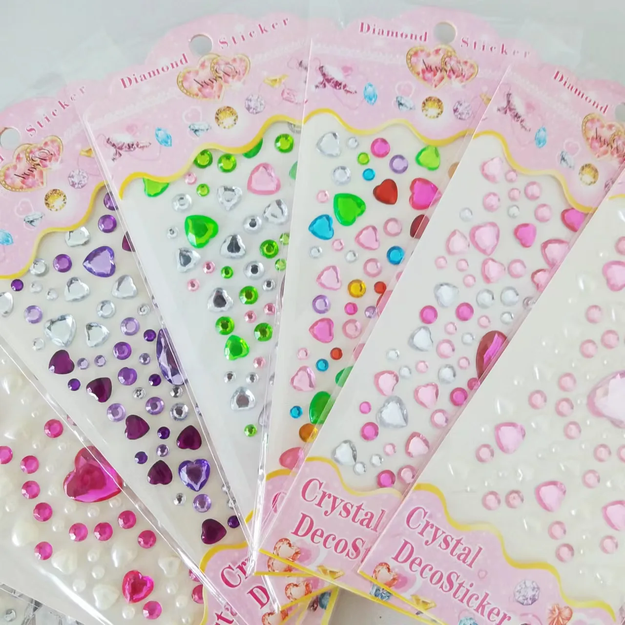 

Heart 3D Stickers Diamond Viral for Phone Case Stationery DIY Reward Face Journal Self Adhesive Student Craft