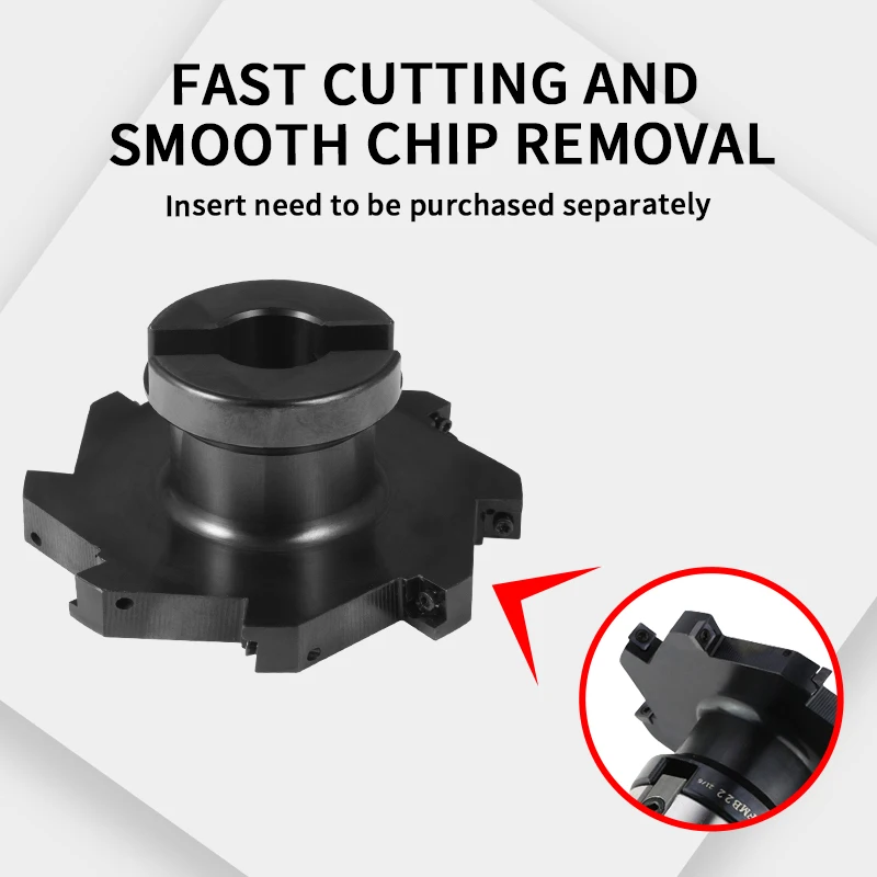 Three-Sided Edge Milling Cutter SMP 06/08/12 63mm-125mm FMB22  MPHT YBG302 T-Slot Milling Cutter Tools Head For Milling Inserts