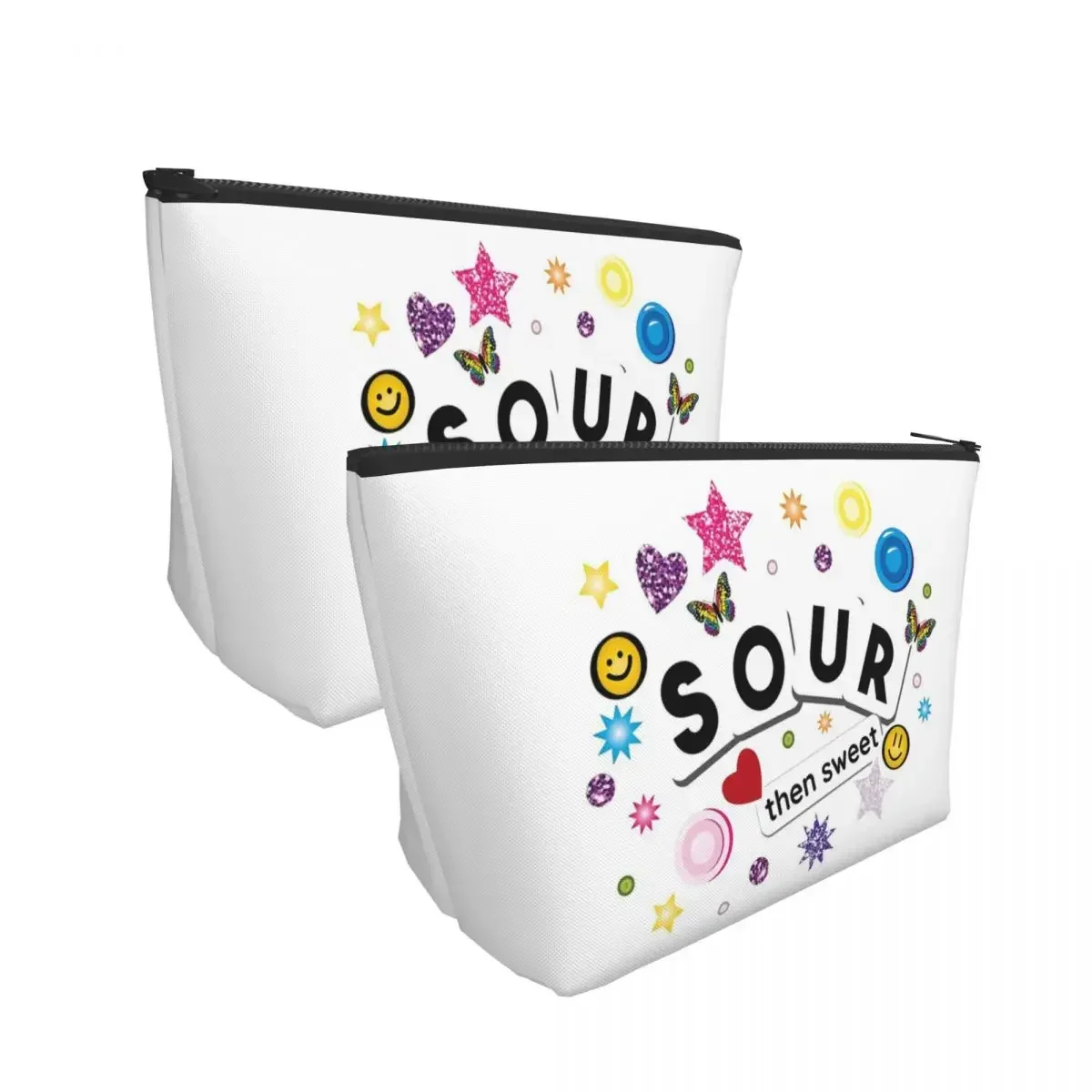 Olivia Sour Stickers Makeup Bag for Women Cosmetic Bags Travel Toiletry Storage Pouch Organizer Dopp Kit Box