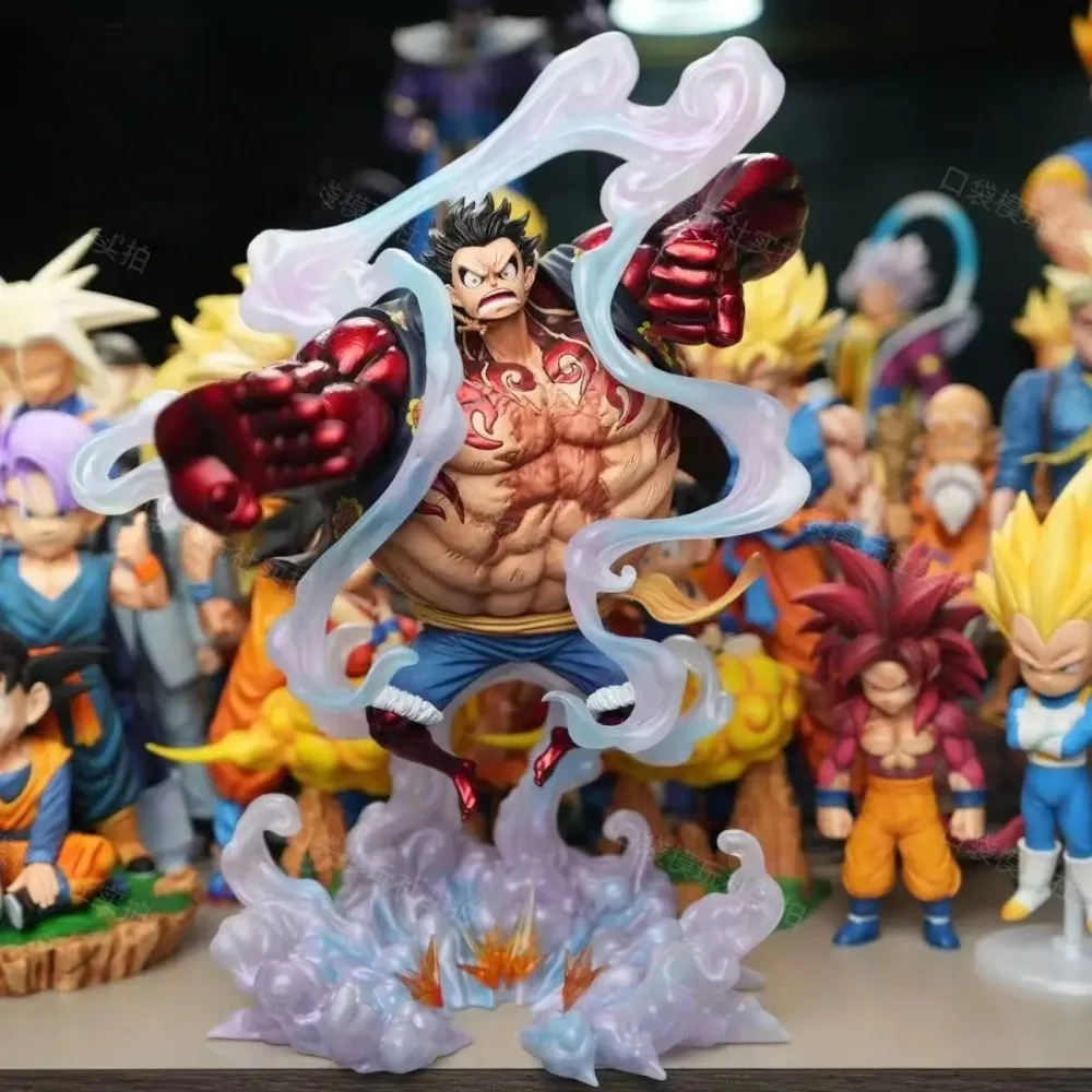

38CM Large BANDAI ONE PIECE Monkey D Luffy Gear 4 Snakeman Figure Statue Anime Action Model Collector Toy Gift for Adult Fans