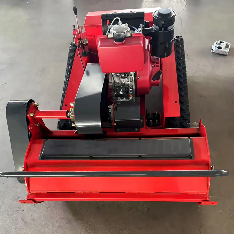 Customized China makes hot crawler robot remote control lawn mower zero turn brushless lawn mower
