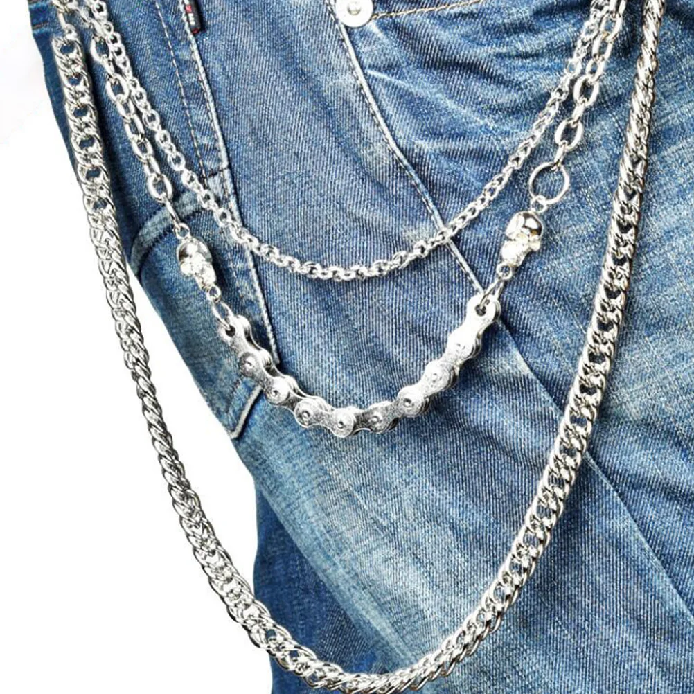 1 pc Man Pants For Men Hip Trousers Hop Waist Trousers Wallet Accessory Belt Wallet Loop Chain For Pants Chain