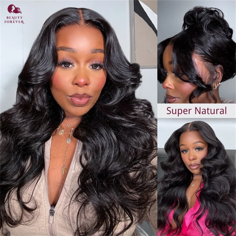 Beautyforever HD فروة الرأس الحقيقية ™ شعر مستعار 13x4 الجلد الدانتيل أمامي فضفاض موجة الستار الانفجارات باروكة من شعر طبيعي مع الرباط Invisi #2