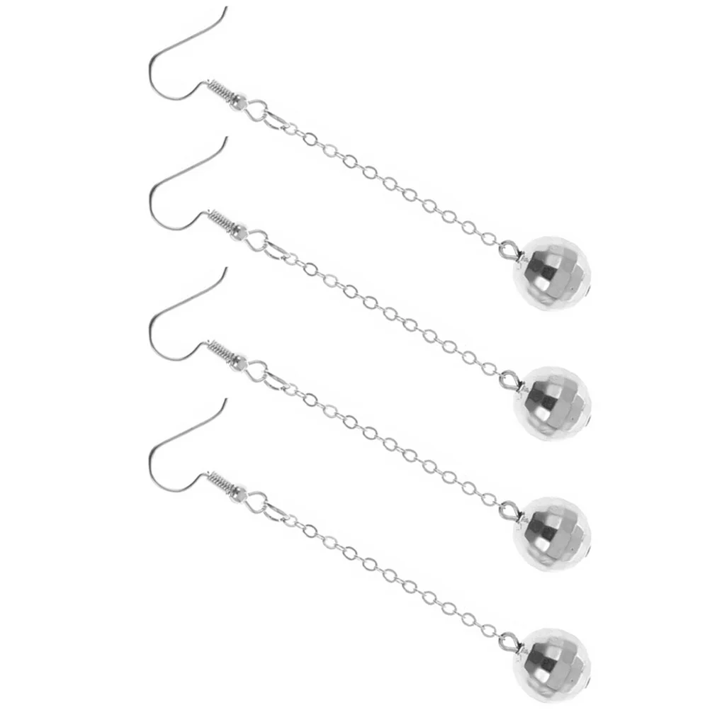 

2 Pairs European and American Disco Earrings Miss for Women Plastic New Years Eve Accessories