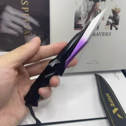 VALORANT Game Merch Toy, Miniature Singularity Knife Model, 18cm (7.08in), Metal, with Leather Sheath, Not Sharp