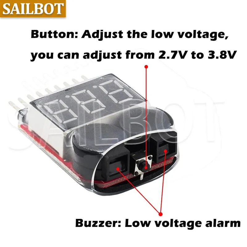 1-10PCS 1-8S BBX1-8S 2IN1 Lipo Batterie Spannung Tester/Niederspannung Summer Alarm/batterie Spannung Checker Dual Lautsprecher