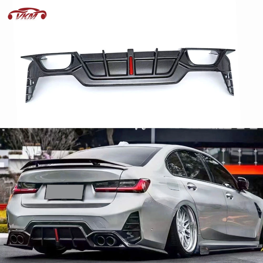 Rear Bumper Spoiler For BMW G20 M3 CMST Sport 2023+ C Style Dry Carbon Fiber Rear Lip Rear Spoiler Body Kits Spoiler Guard FRP