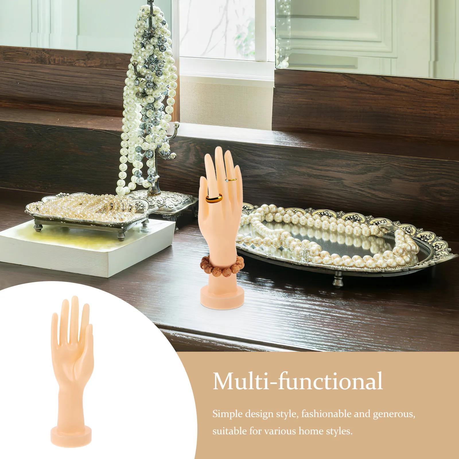 

Realistic Plastic Hand Jewelry Holder for Rings Bracelets Gloves Display Store Exhibition Photography Props Fake Hand