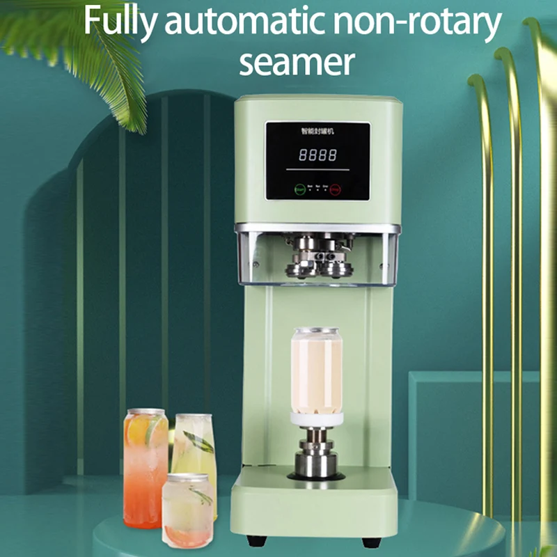 Commercial Automatic Tin Can Sealing Machine Soda Sealer Cup Body Rotation Aluminum Beer Bottles PET Jar Cans Seamers 110V/220V