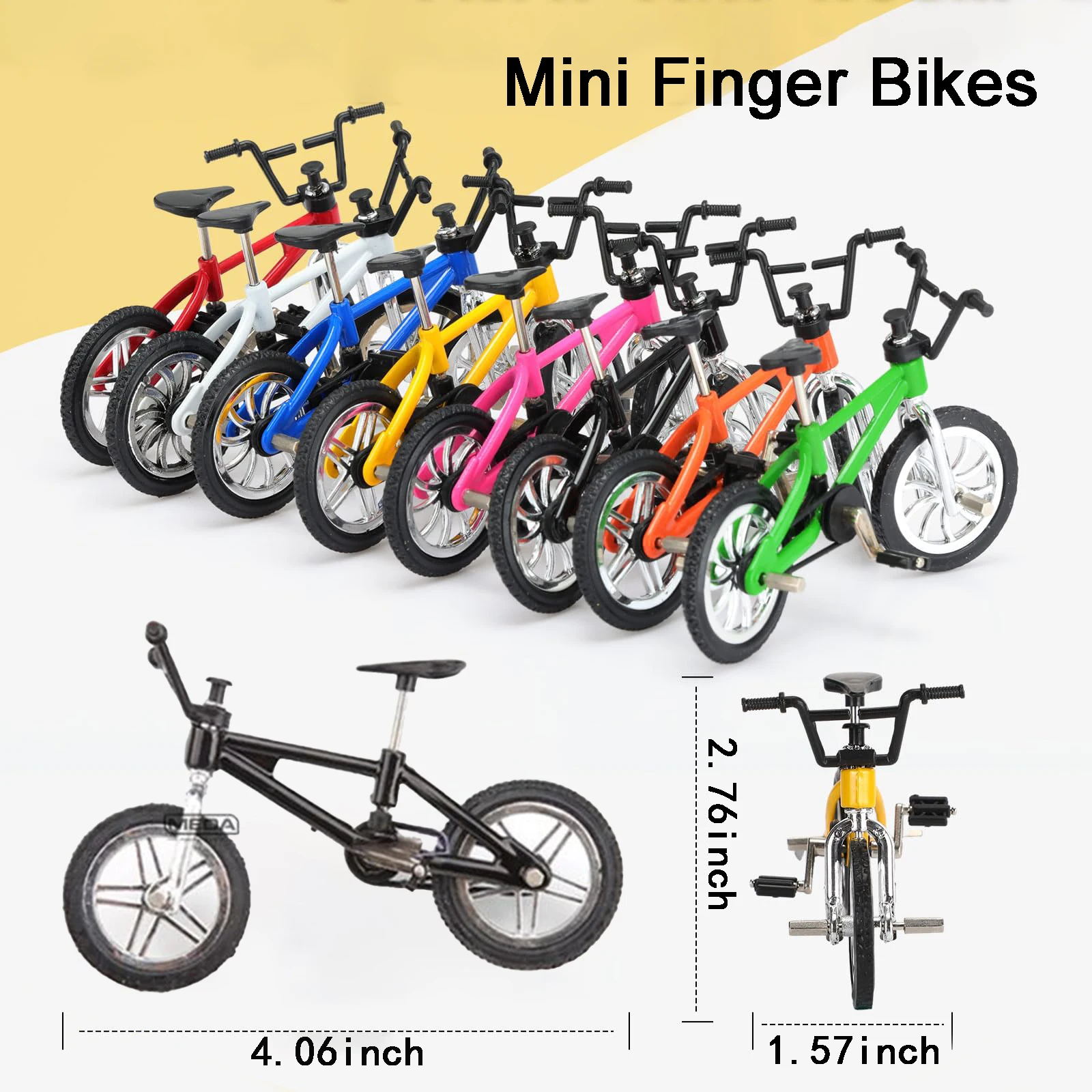 Alloy Finger Skateboard and Finger Bike Desktop Mountain Bike Jumping Sliding Climbing BMX Creative Model Toy Children Gift ﻿