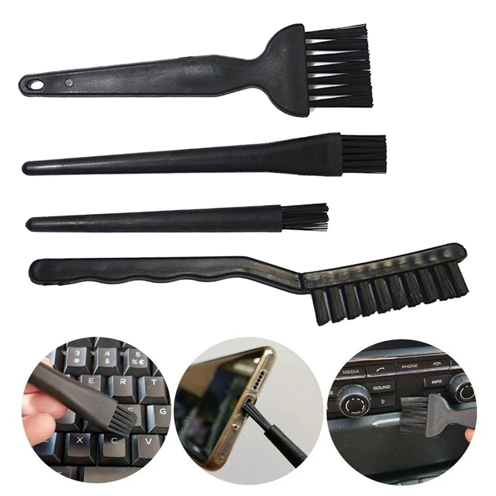 4 Pcs Cleaning Brush Dust Removal Anti Static Details Brush Safety Synthenic Fiber Computer Keyboard Cleaning Brushes Hand Tools