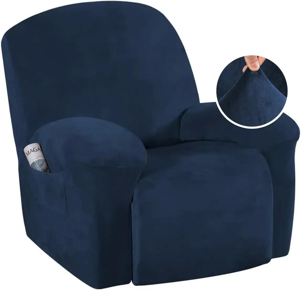

Recliner Sofa Cover 1-Piece Non Slip Soft High Stretch Modern Thi Velvet Plush Slipcover Form Fit Stretch Furniture Cover