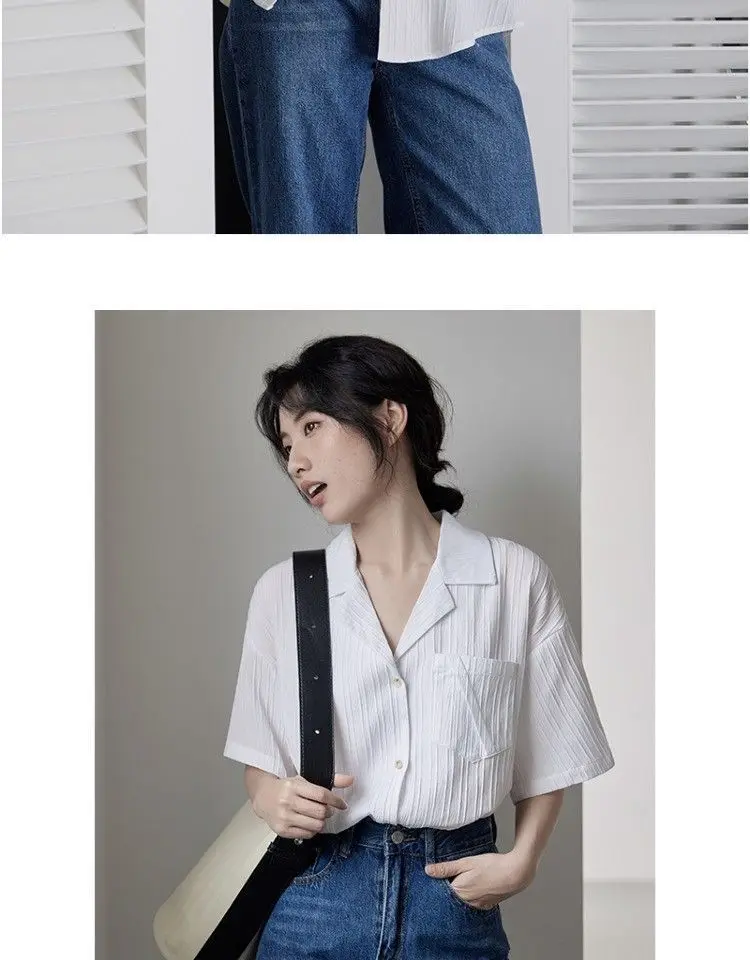 

Short Sleeve Shirts Womens Poplin Pleated Pintuck Bat Sleeve Top Party Minimalist Urban Modern Artistic Student Youthful Trendy