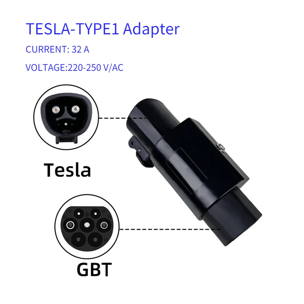 ELectric Car Charging Connector Type 1 Type2 CCS1 CCS2 to Tesla Convertor EVSE EV Charger Adapter for Tesla Model X/Y/3/S