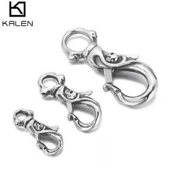 Kalen New Cool Men's Key Chains High Quality Stainless Steel Skull Pattern Key Chains Fashion Punk Biker Accessories Jewelry