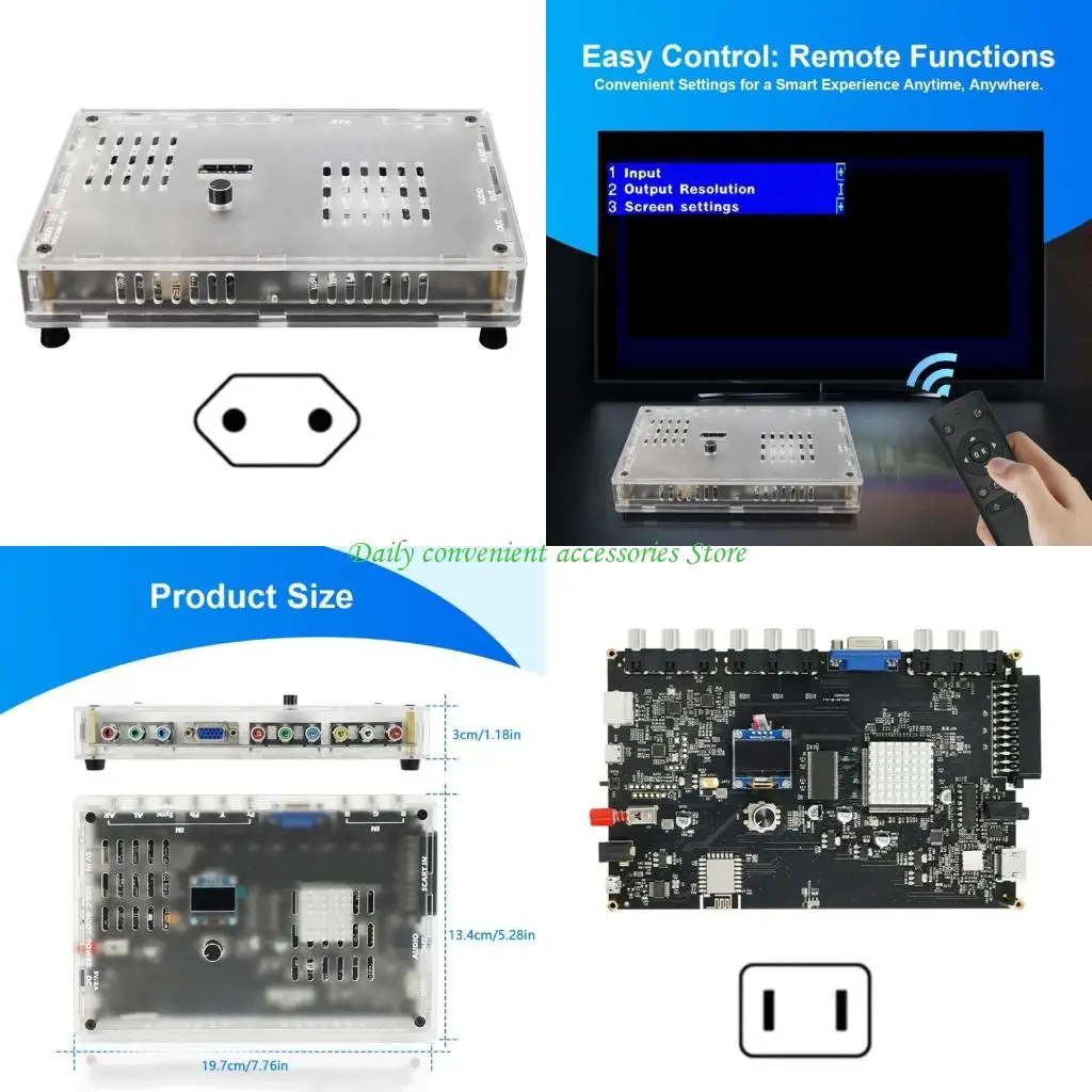 

97QB Композитный видеоконвертер S-Video GBS Control с пультом дистанционного управления для игровой консоли