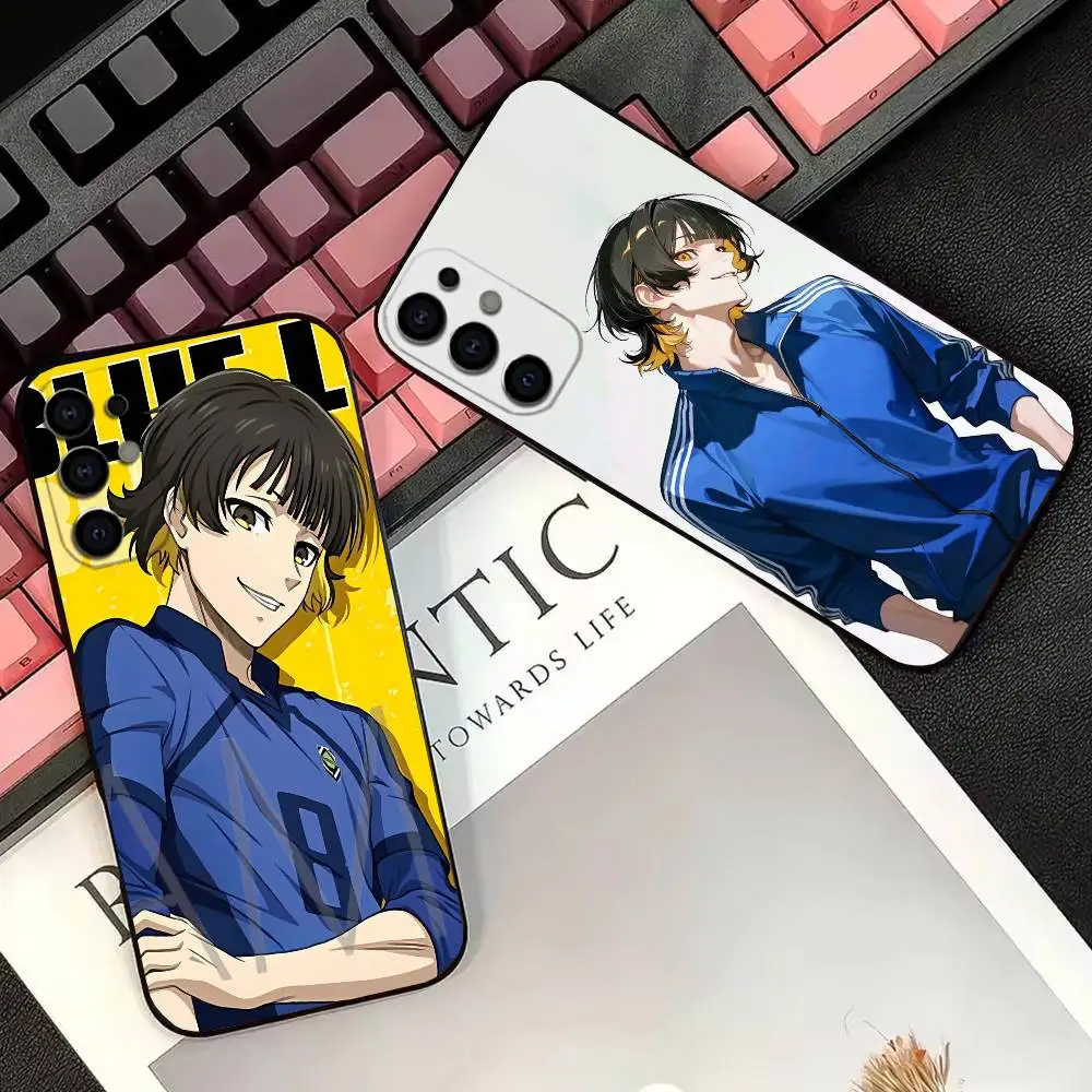 Blue-Lock Bachira Meguru Phone Case For Samsung S25,S24,S21,S22,S23,S30,Ultra,S20,Plus,Fe,Soft Silicone Black Cover