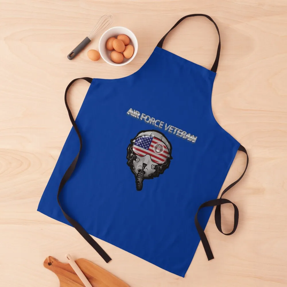 Air Force Veteran Helmet American Flag Apron chefs Things For The Home Beauty Apron