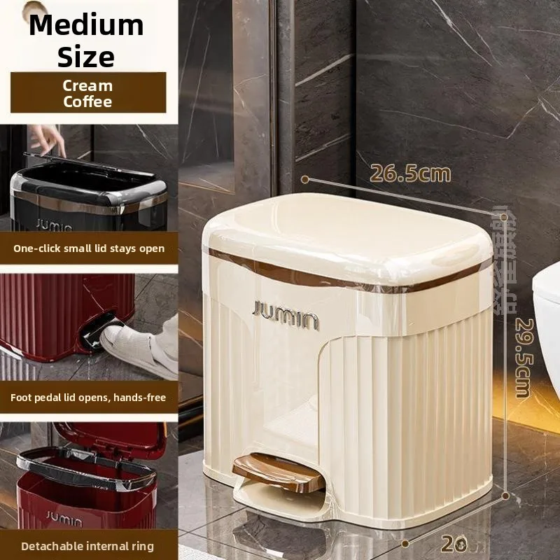 

Очень большая мусорная корзина класса люкс для дома: для гостиной, туалета, ванной, спальни, с крышкой, для хранения, бытовая.