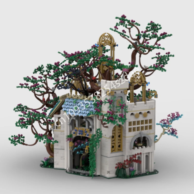 

4741 шт. MOC Эльвенский лесной дворец, замок, строительные блоки, STEM, развивающая пластиковая игрушка для развития терпения и концентрации