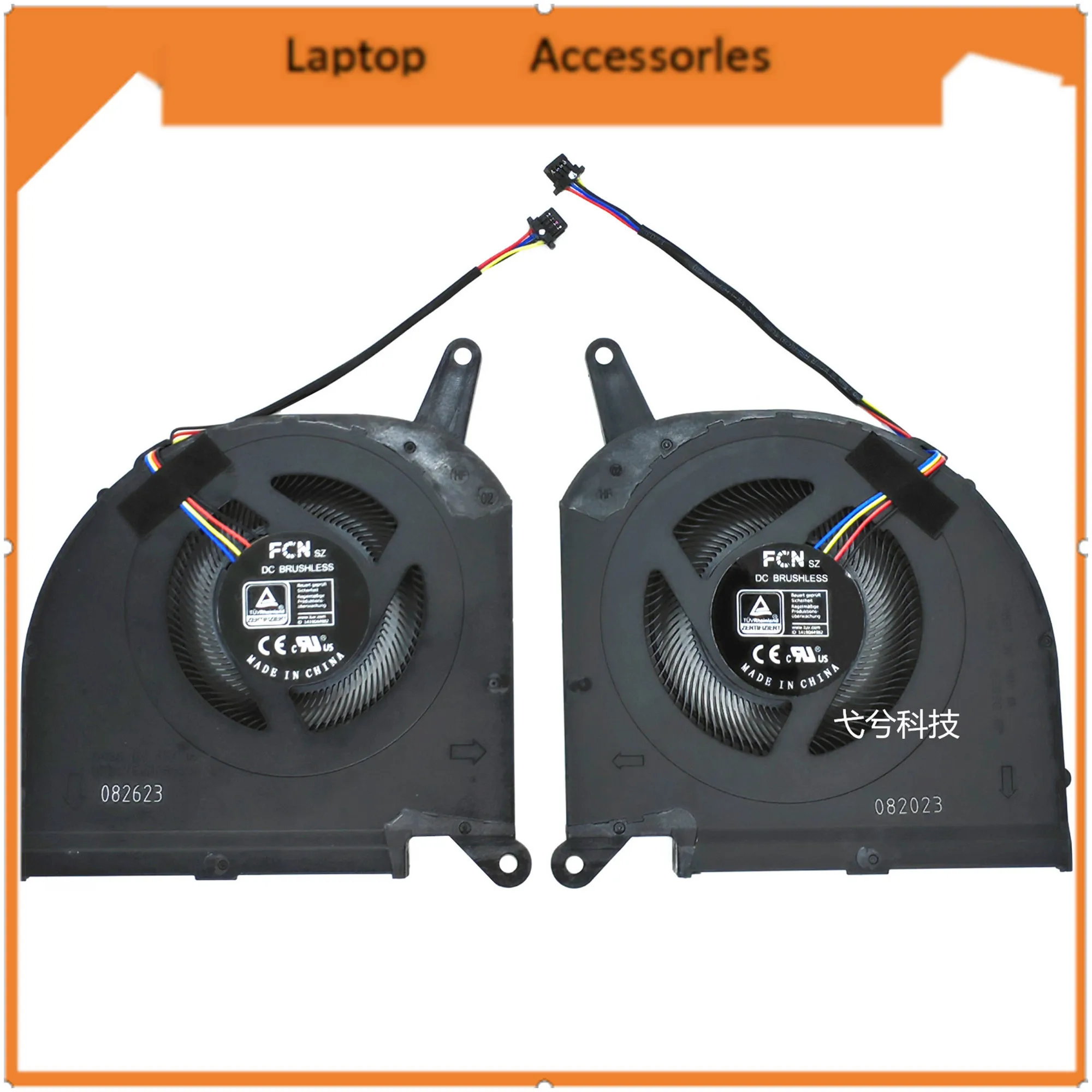 HJ  CPU+GPU Cooling Fan for Gigabyte Aorus 15G 15P RX7G 2021 DFSCM22716392Q FNGT DFSCK22D05883Q FNGS DC12V 1A Fan 10mm Thick