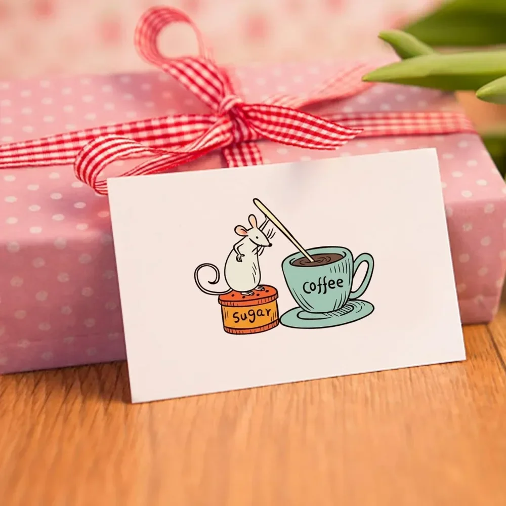 Animal Coffee Clear Stamps Coffee Machine Silicone Stamps Transparent Rubber Seal Stamps for Card Making DIY Scrapbooking