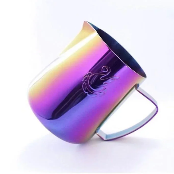 400/600 مللي أنيقة بجعة الفولاذ المقاوم للصدأ إبريق القهوة الحليب مزبد كوب كريم صانع باريستا كرافت اسبريسو لاتيه الفن إبريق أداة