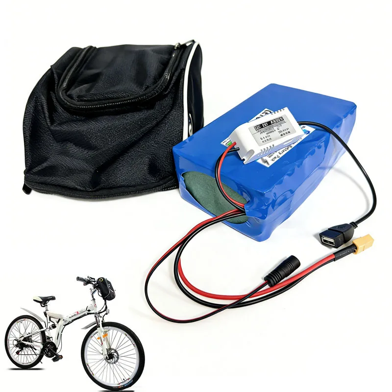 18650 battery pack 36V 48V 10Ah-17.5Ah 100-1500W lithium battery pack electric skateboard battery, built-in BMS with battery bag