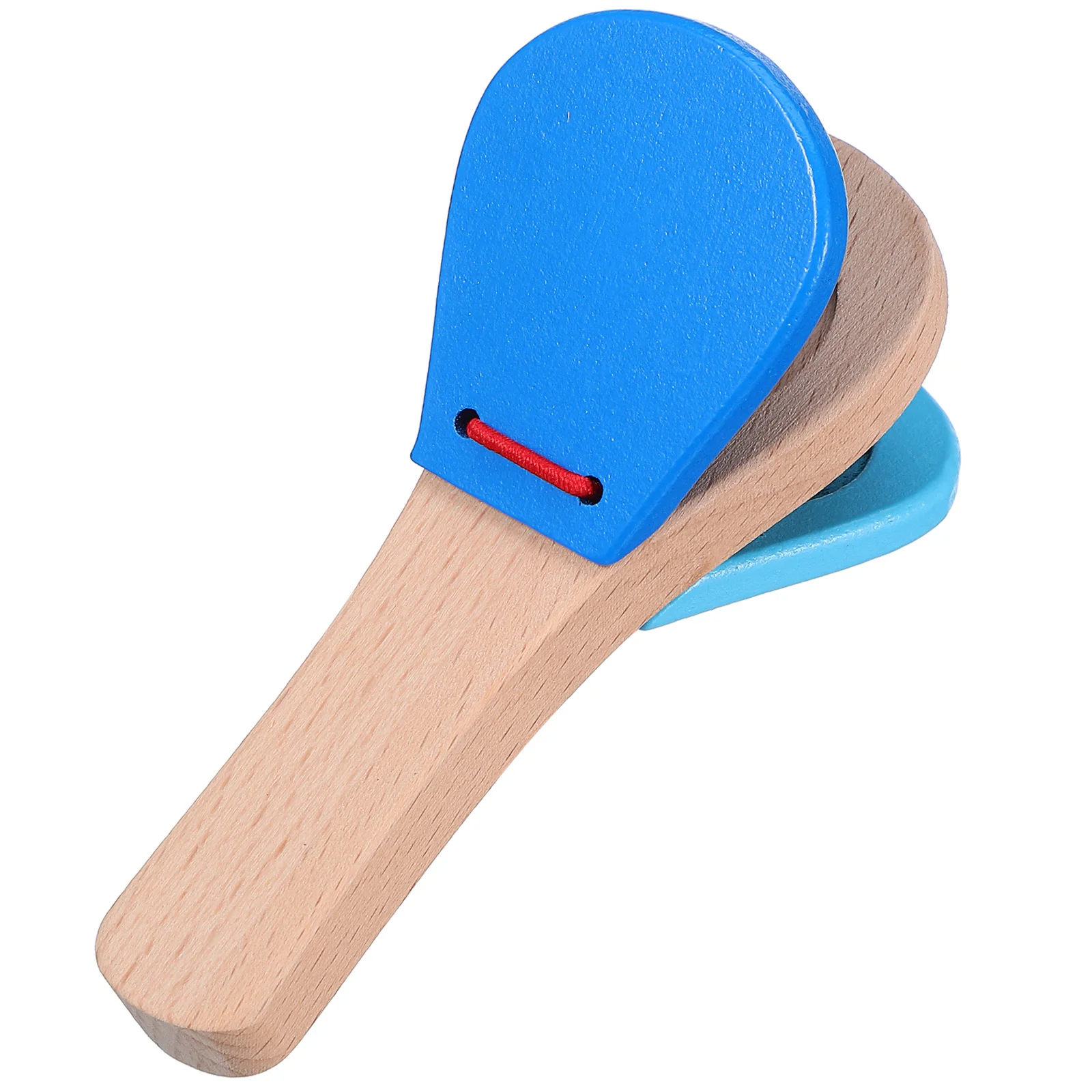 

Small Size Toy for Children's Hands Handle Castanet Random Color Musical Percussion Clapper Wooden Finger