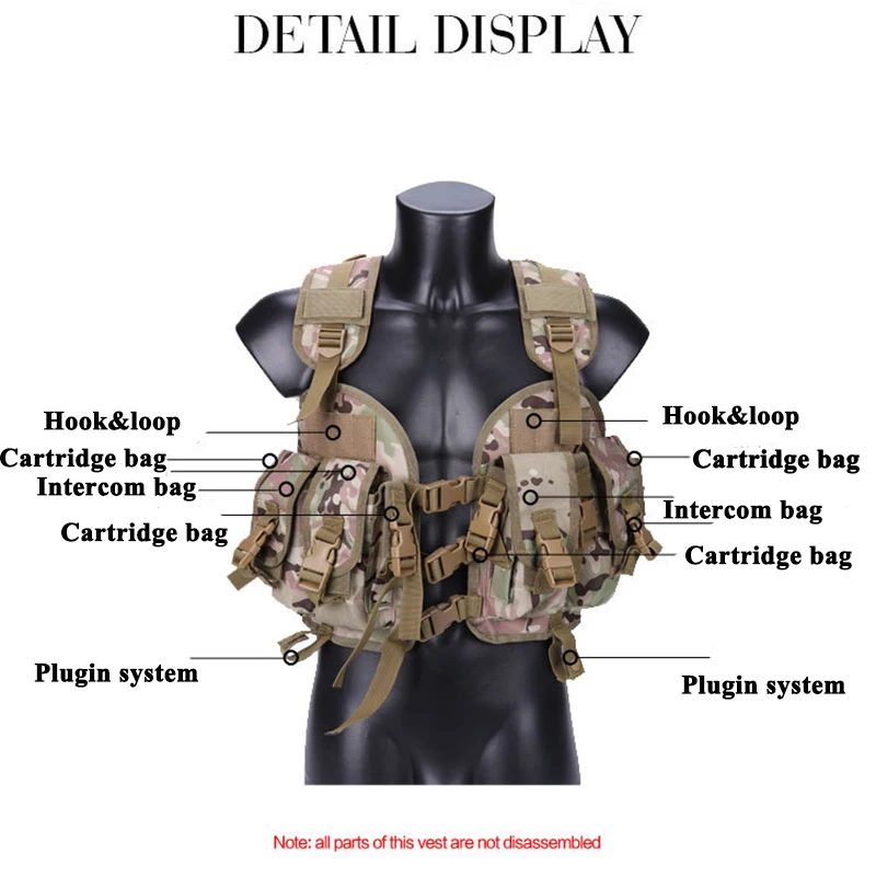 Army equipment combat vest Army Airsoft combat hunting vest Men's outdoor sports war game paintball protective vest