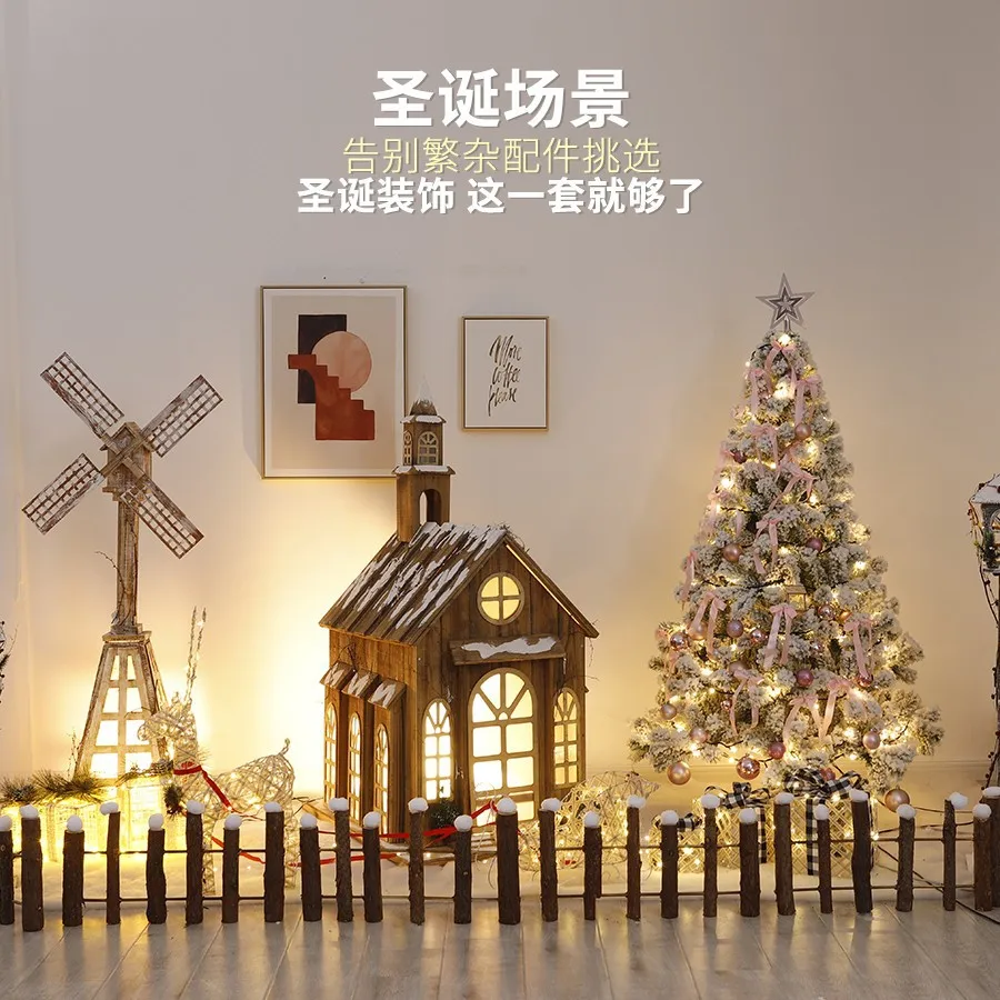 عيد الميلاد فندق التسوق مول بار مشهد كبير الديكور Meichen متوهجة القلعة البيت