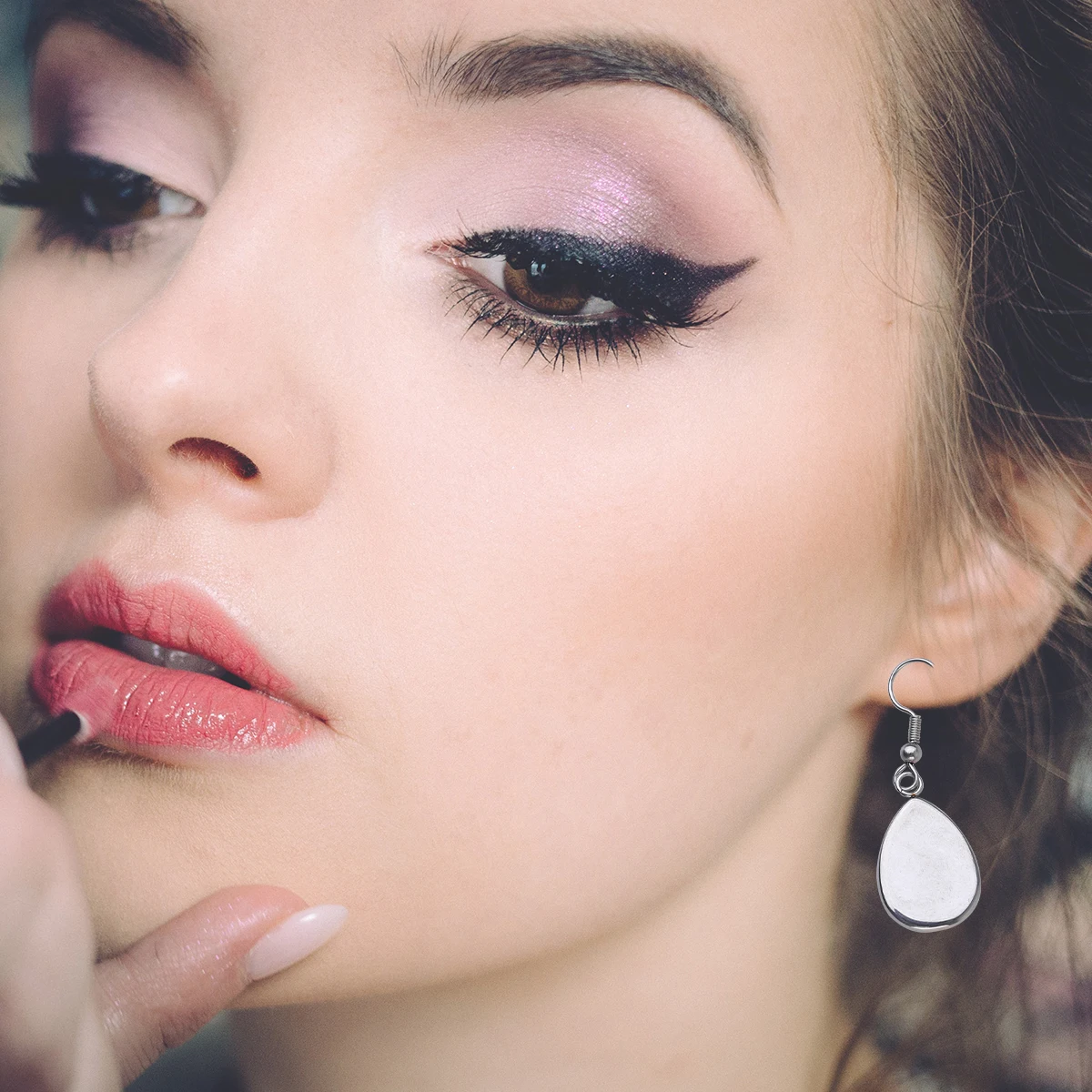 

40 pcs Stainless Steel Diy Earring Kit Dangling Jewelry Supplies Time Glass Patch Base For Women Party Wear Lightweight Durable