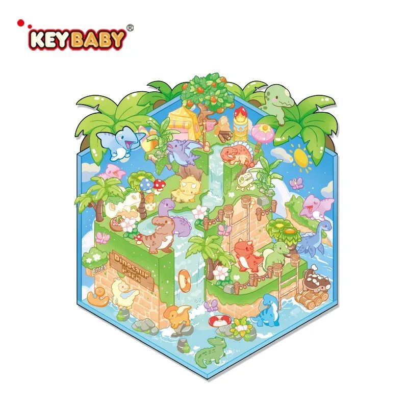 Christmas 3D Miniature House Stickers DIY Holiday Scene Decals for Kids Play House Game Stress Relief Classic Toys