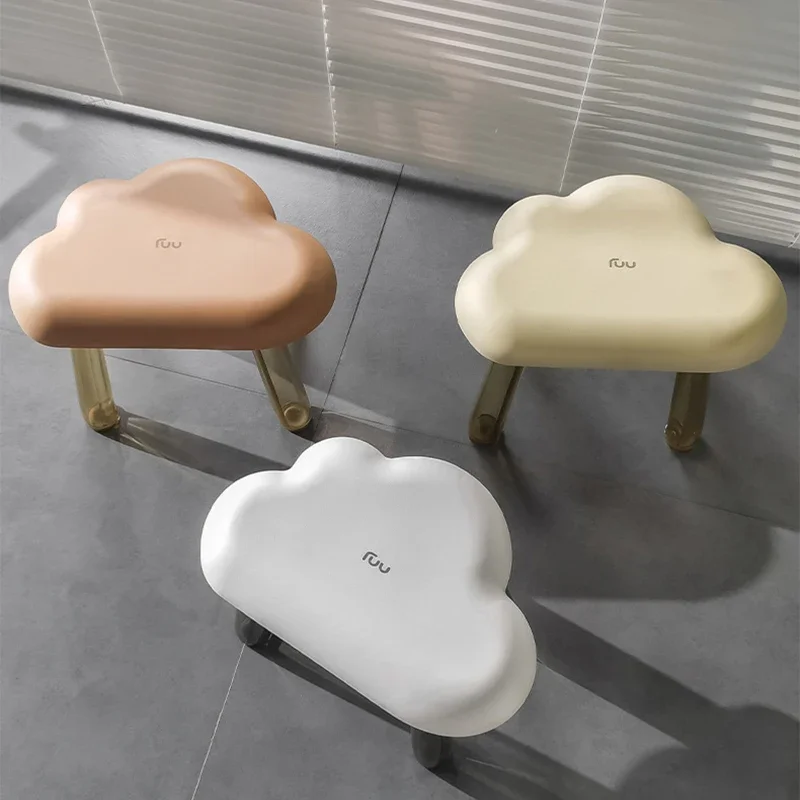 Bathroom Cloud Stool Plastic Transparent Toilet Non-slip Household Low Chair Step Foot Pad Step Bath Small Board