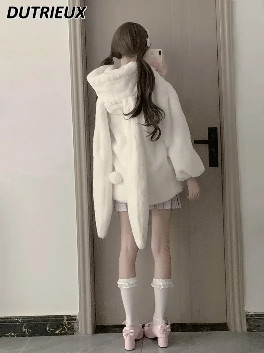 

Women's Warm Coats Autumn and Winter Fleece-lined Thickened Jacket Japanese Style College Cute Cotton-Padded Coat for Ladies