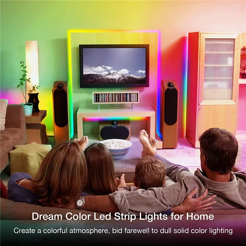 LED Strip RGBIC 3030 WS2812b Bluetooth App Control Chasing Effect Lights Flexible Tape Diode Ribbon TV BackLight Room Decorate