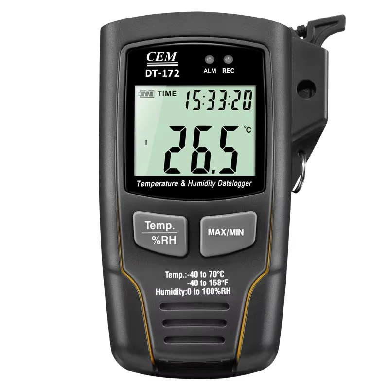 CEM DT-172 Compact Temperature and Humidity Data Logger 32000 Memory Hygrometer Moisture Meter Recorder