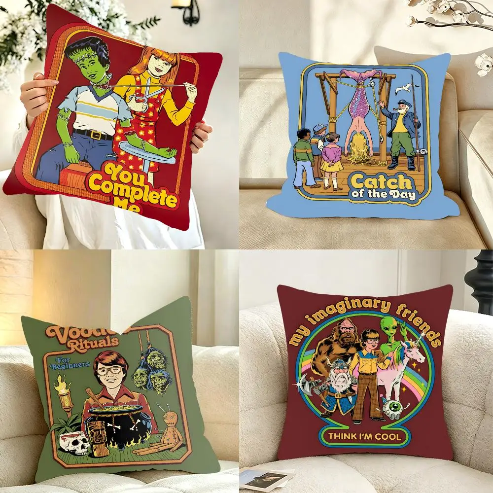 Artist Art Steven Rhodes Cushion Cover Bedroom bed reading backrest cushion Festive plush holiday Soft plush throw