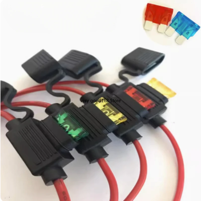 1Set Standard/Mini/Micro Car Waterproof Fuse Box Blade Type In Line Fuse Holder Power Socket 18/16/14/12AWG 5A 10A 20A 30A40A50A