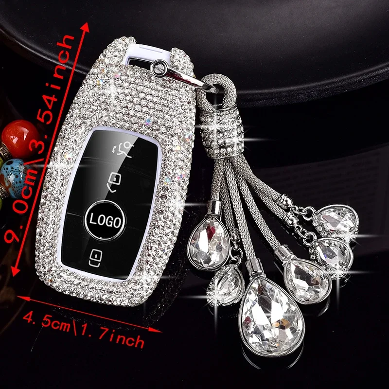 

Fashion Women Sparkling Rhinestone For Mercedes Benz Car Key Fob Cover E300L W202 W203 W204 C180 W20 E200L Accessories E-Class A