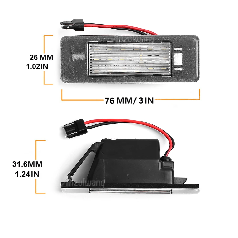 2Pcs Car LED License Number Plate light Lamps For Nissan Juke F15 Micra K12 March K13 Kicks Note E11 Armada NV200 Rogue Qashqai