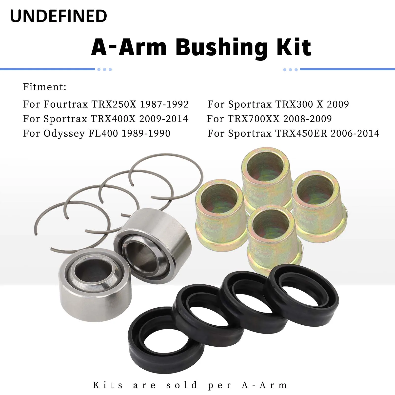 For Honda TRX250X TRX300EX TRX400EX TRX450R Rebuild Kit A Arm Bearing Bushing Kits Fit Sportrax 400 300 FourTrax 250