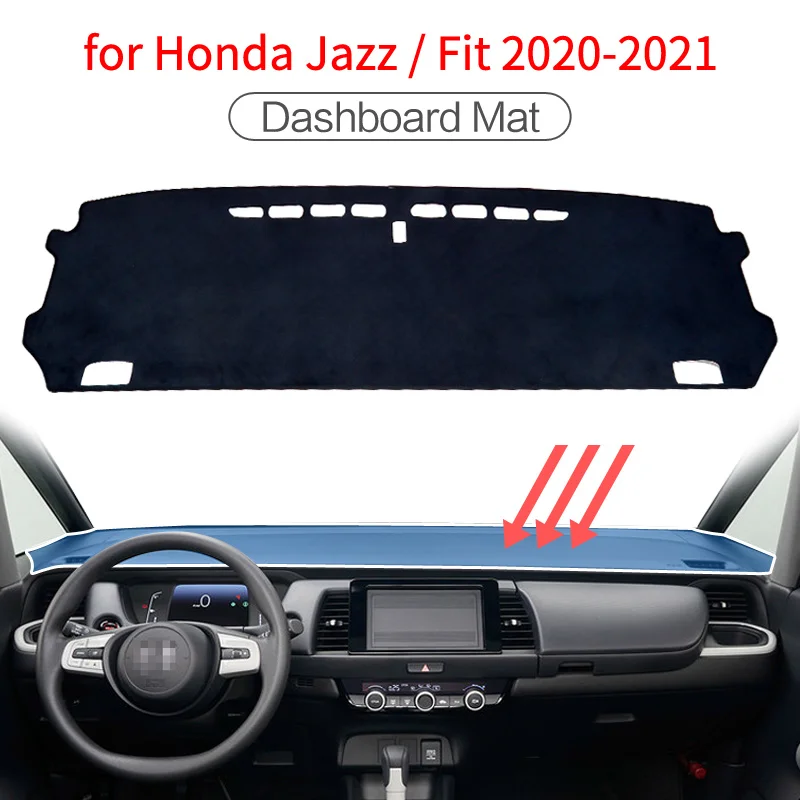 

Car Dashboard Mat for Honda Fit Jazz 2020-2024 PHEV Sunshade Protective Carpet Dash Mat Dashmat Accessories