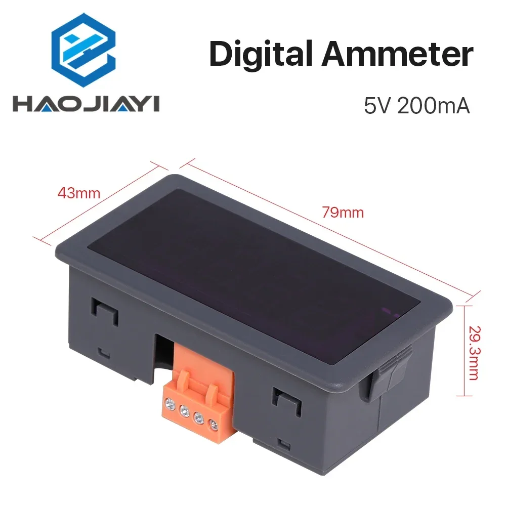 5V 200mA LED DIgital Ammeter Voltage Current Meter Volt Detector Tester Monitor Panel for Co2 Machine Power System