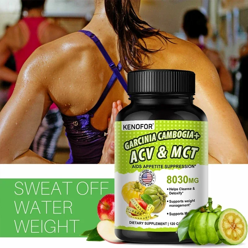 Garcinia Cambogia Weight Loss Capsules 8030 mg Fat Burner for Men and Women Detox Cleansing Beauty Health Food Inhibitor