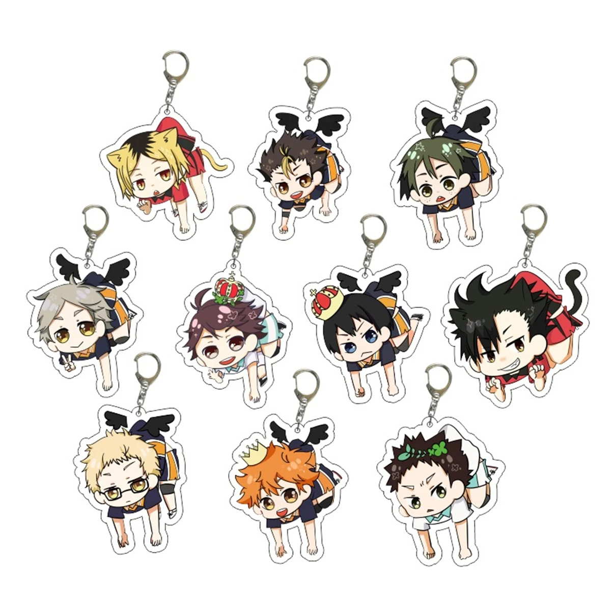 Anime GOODS Acrylic Keychain cute y2k volleyball youth keychain for bag keys car key bag backpack collection display accessories