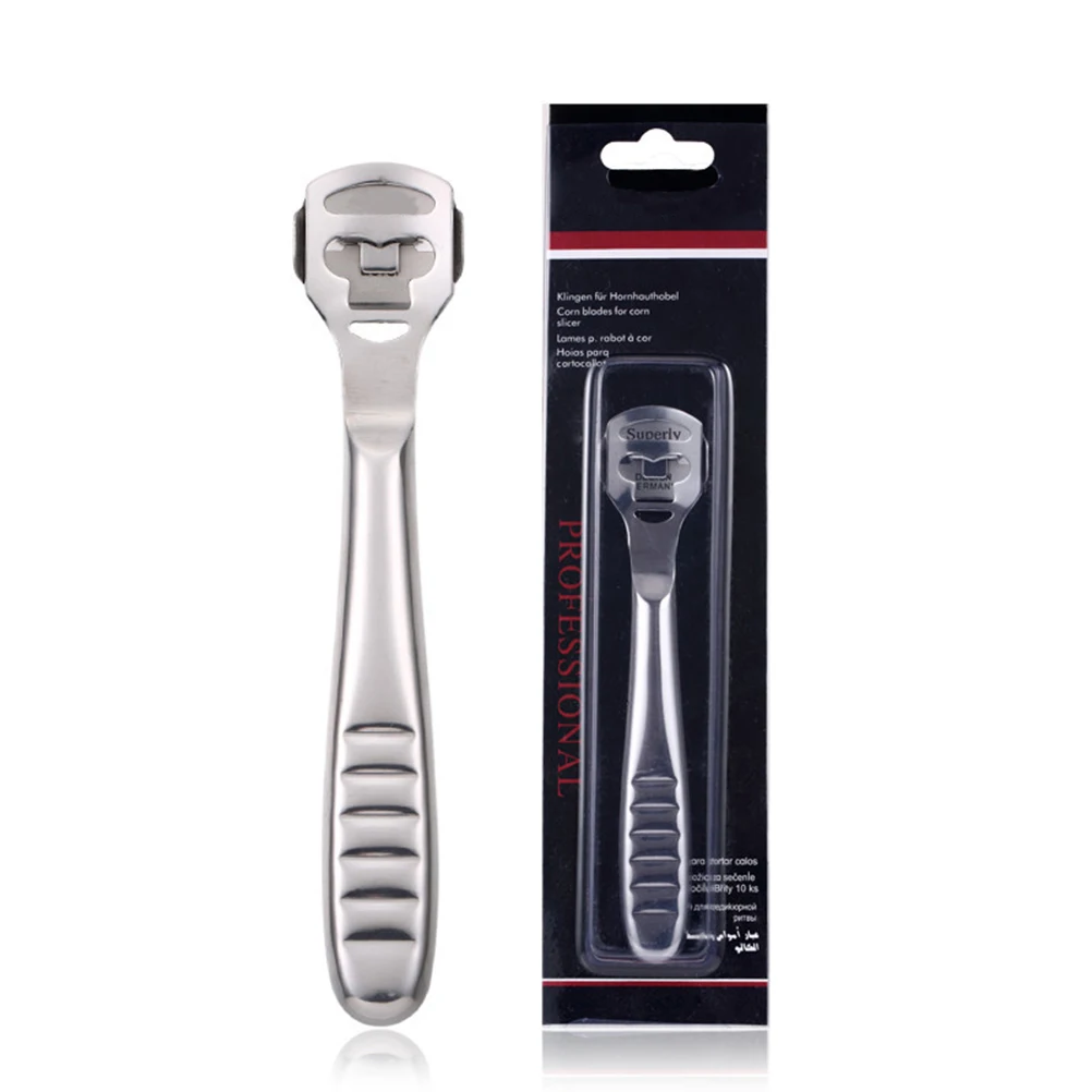 

Foot Callus Remover Stainless Steel Pedicure Tools Kit Dead Skin Remover Foot File Shaver Refill Blades Portable