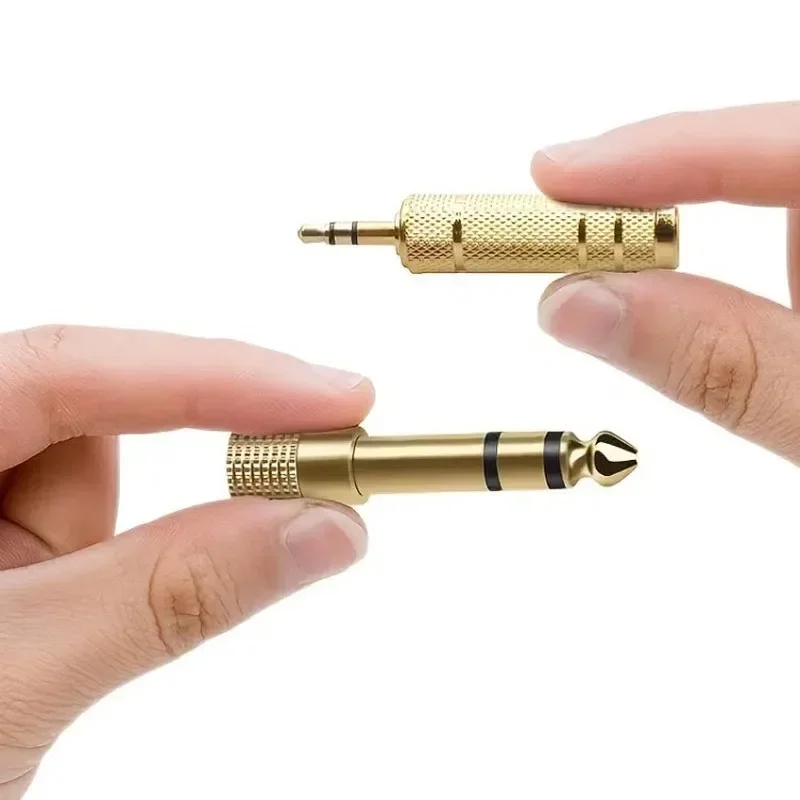 Conjunto de Adaptadores de Áudio 2-Pack de 6,5mm para 3,5mm e 3,5mm para 6,5mm (1/4 de polegada para 1/8 de polegada e 1/8 de polegada para 1/4 de polegada) Adequado para Fones de Ouvido