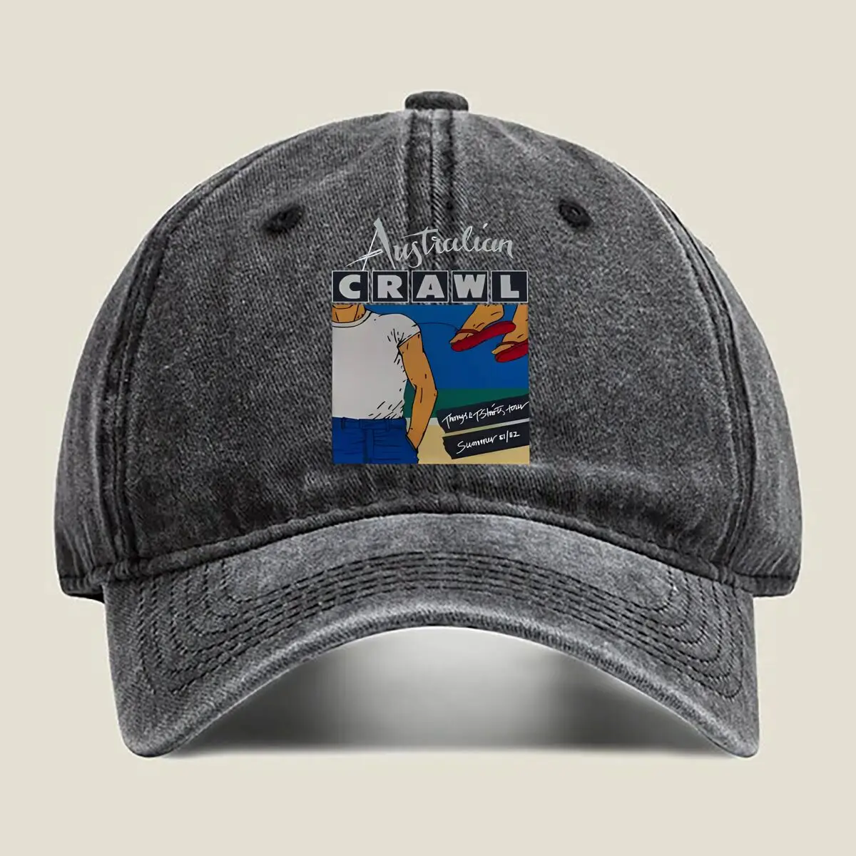 

Cow Cloud - Colorful, Cartoon, Fun, Bold, Minimalist - Themed Washed Baseball Cap
