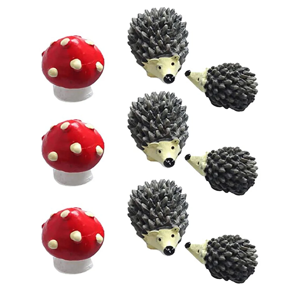 

Hedgehog nament Resin Miniature Decor L Garden Adornment Outdoor Yard Balcony Statue Sculpture Garden Supplies Mini